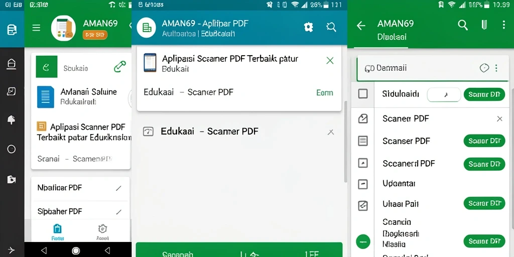 Tampilan antarmuka AMAN69 saat memindai dokumen PDF.