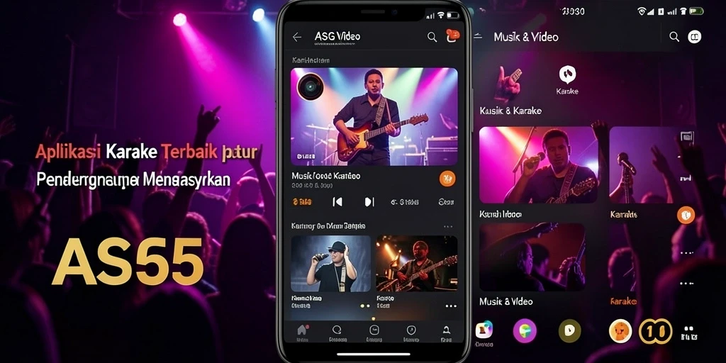 Tampilan antarmuka <strong>ASG55</strong> yang menarik dan user-friendly untuk karaoke.