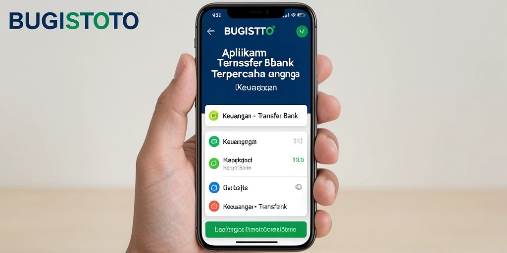 Antarmuka pengguna aplikasi BUGISTOTO untuk Transfer Bank yang intuitif.