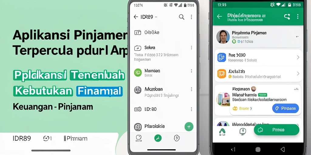 Tampilan utama aplikasi IDR89 dengan fungsi Pinjaman yang intuitif.