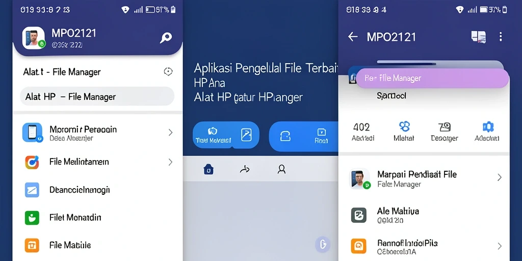 Tampilan antarmuka MPO2121 yang intuitif untuk mengelola file.