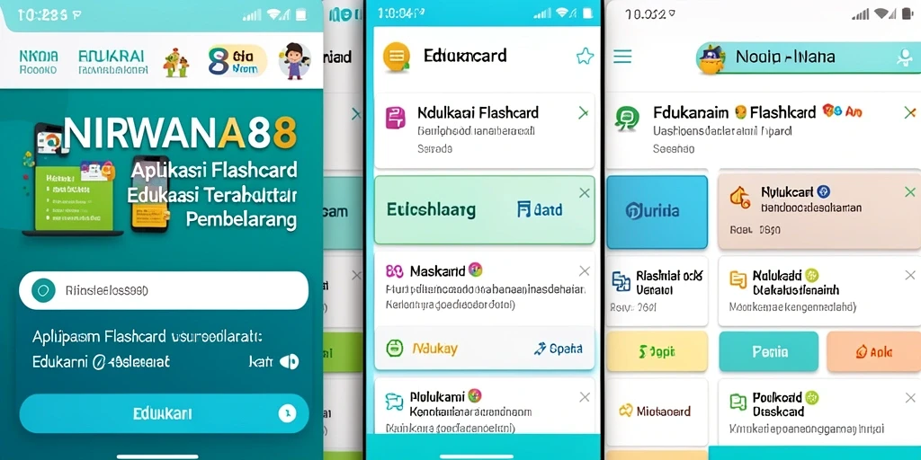 Tampilan antarmuka pengguna <strong>NIRWANA88</strong> yang sederhana dan efektif untuk learning flashcards.