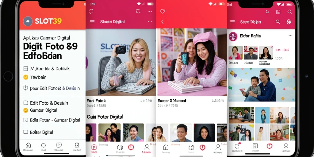 Antarmuka aplikasi SLOT39 yang sederhana dan fungsional untuk edit foto.