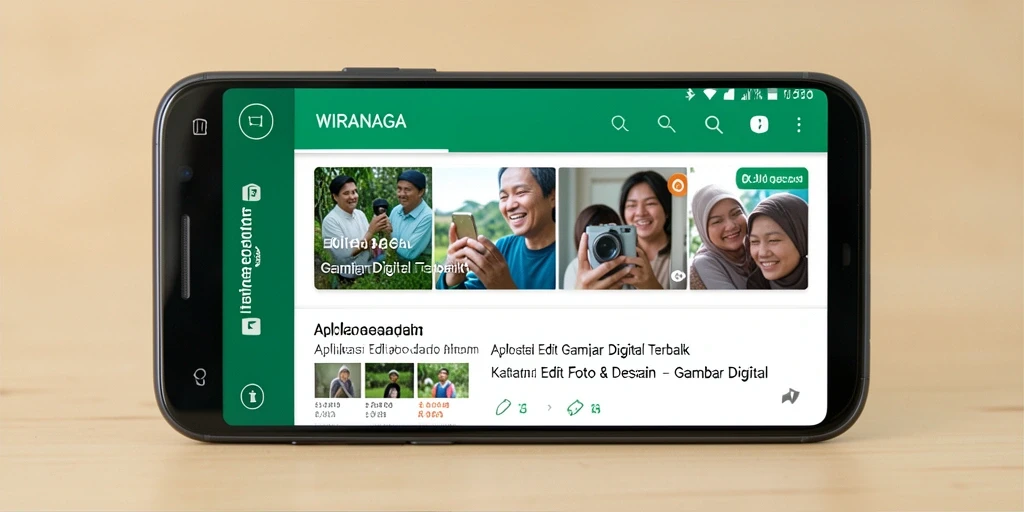 Tampilan antarmuka WIRANAGA yang modern dan fungsional untuk pengeditan gambar digital.